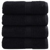 Ręczniczki premium SOLUND, 4 szt., czarne, 30x50 cm, 600 g/cm²