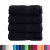 Ręczniczki premium SOLUND, 4 szt., czarne, 30x50 cm, 600 g/cm²