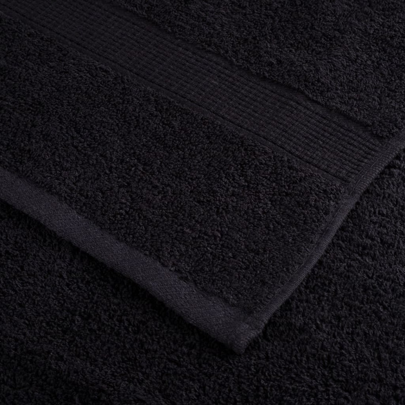 Ręczniczki premium SOLUND, 4 szt., czarne, 30x50 cm, 600 g/cm²