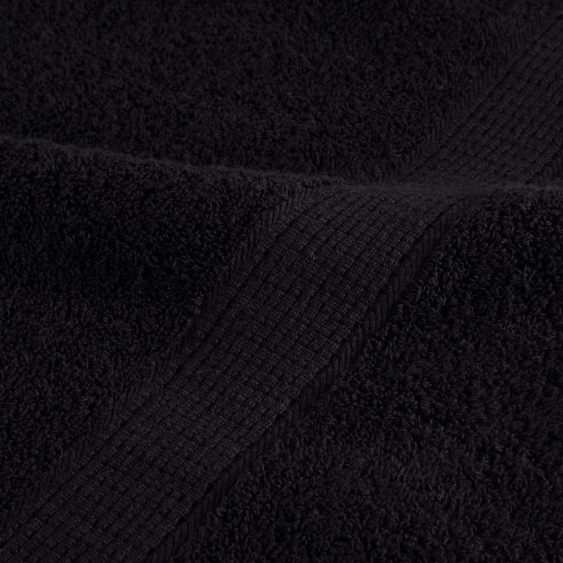 Ręczniczki premium SOLUND, 4 szt., czarne, 30x50 cm, 600 g/cm²