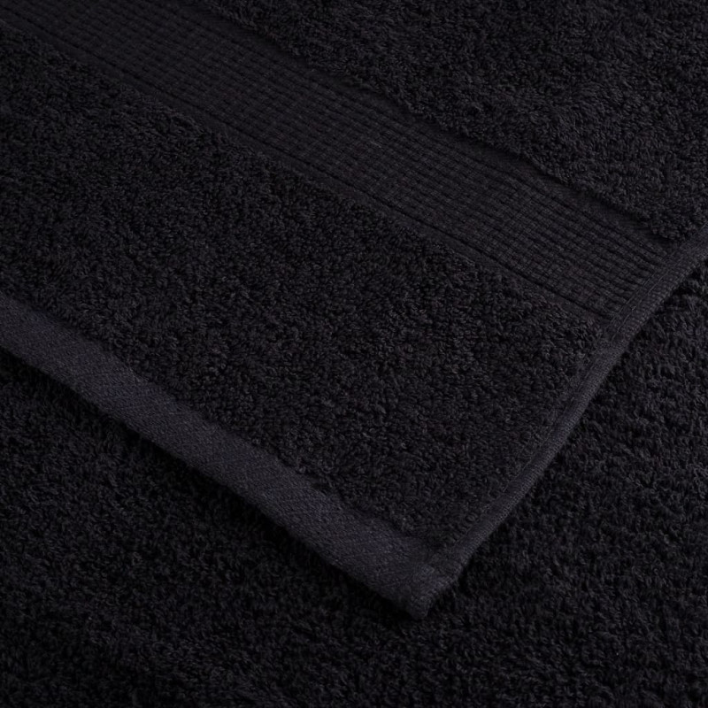 Ręczniczki premium SOLUND, 10 szt., czarne, 30x50 cm, 600 g/cm²