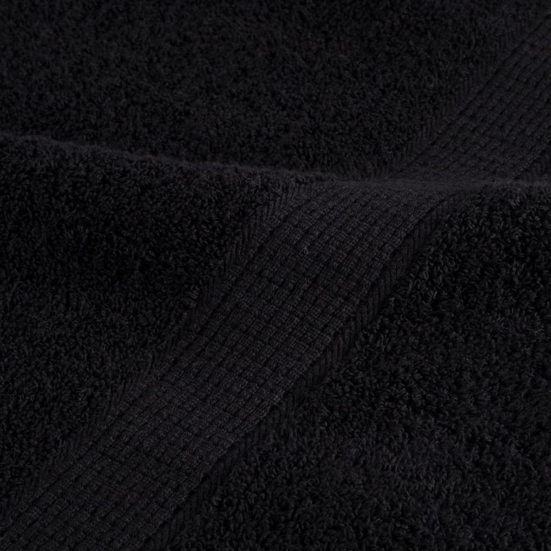 Ręczniczki premium SOLUND, 10 szt., czarne, 30x50 cm, 600 g/cm²