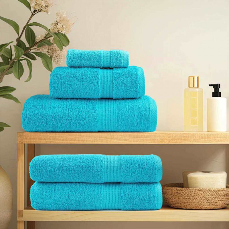 Ręcznik Gościnny SOLUND 4 pcs Turkusowy 15 x 21 cm 550 gsm