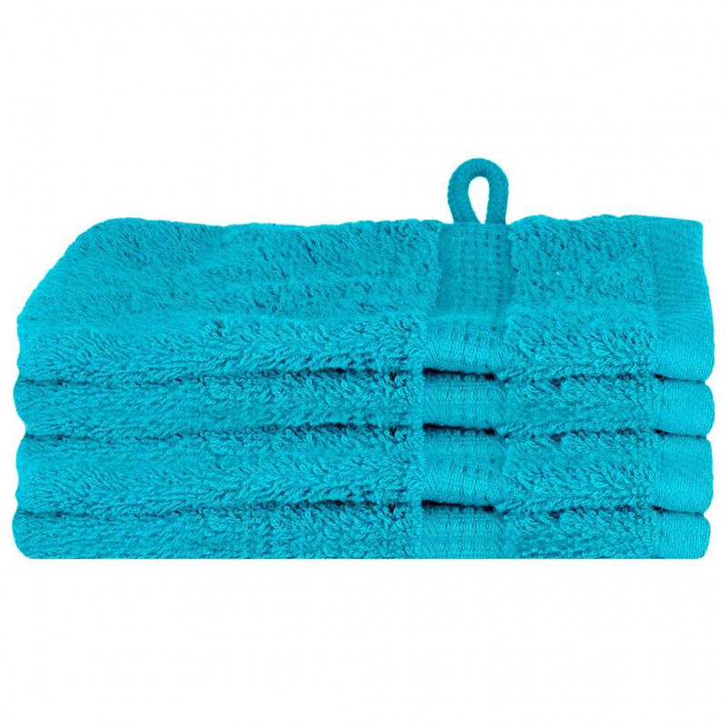 Ręcznik Gościnny SOLUND 4 pcs Turkusowy 15 x 21 cm 550 gsm