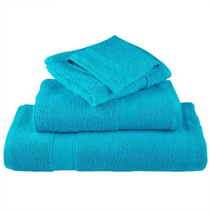 Ręcznik Gościnny SOLUND 4 pcs Turkusowy 15 x 21 cm 550 gsm