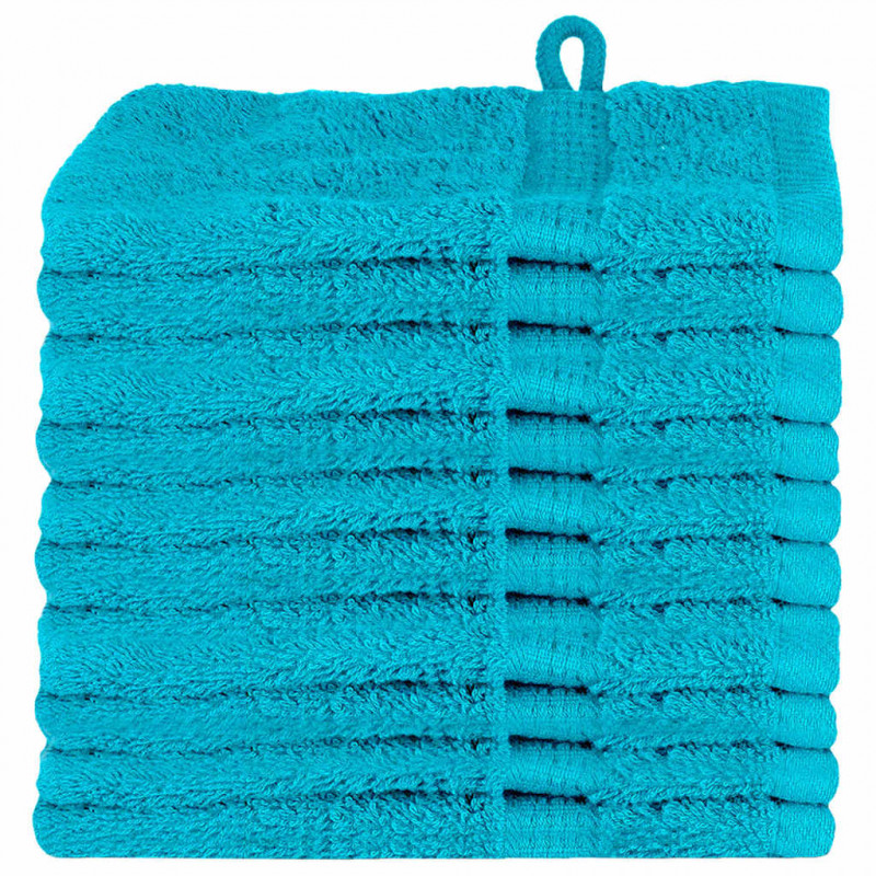 Ręcznik Gościnny SOLUND 10 pcs Turkusowy 15 x 21 cm 550 gsm