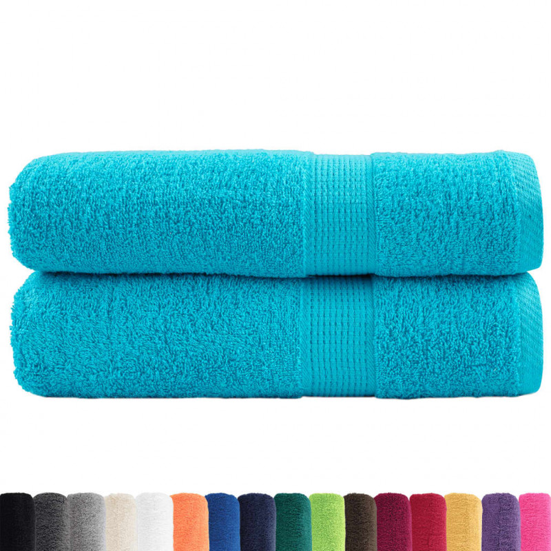 Ręczniki premium SOLUND 2 szt., turkusowe, 50x100 cm, 600 g/cm²