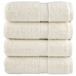 Ręczniczki premium SOLUND, 4 szt., kremowe, 30x50 cm, 600 g/cm²
