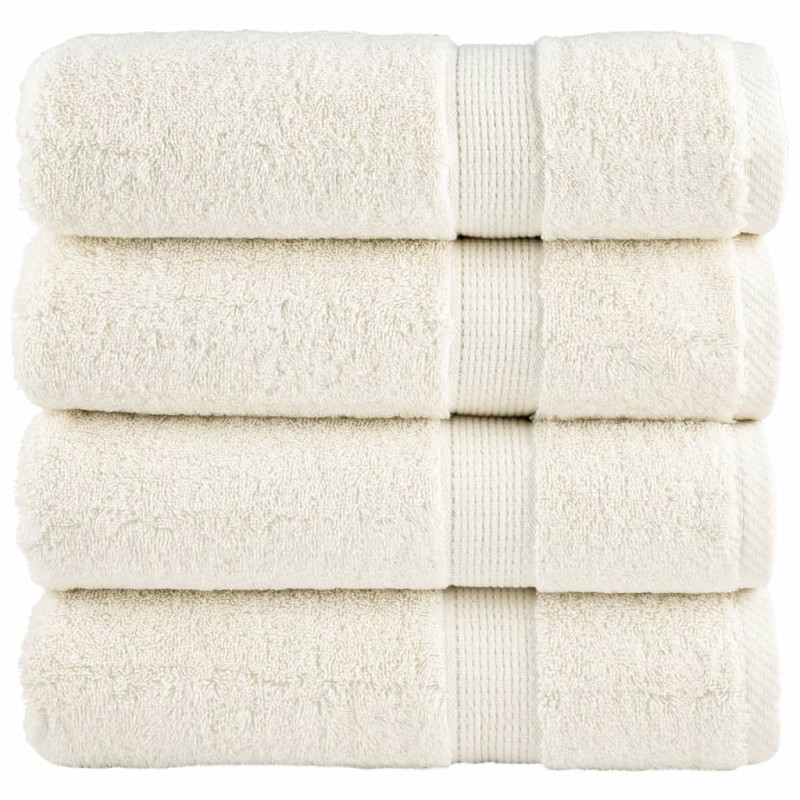 Ręczniki premium SOLUND, 4 szt., kremowe, 50x100 cm, 600 g/cm²