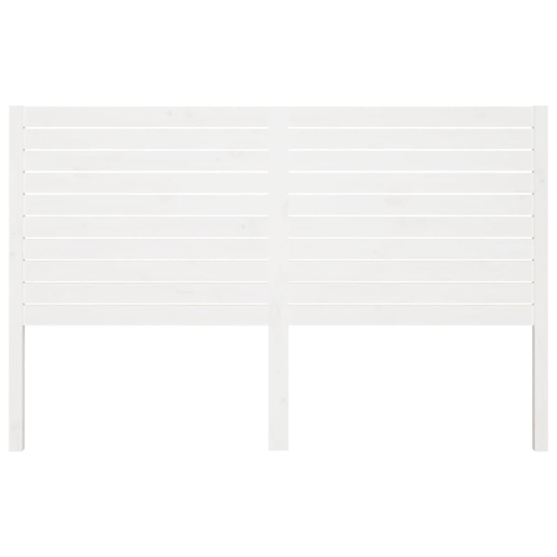 Wezgłowie łóżka, białe, 206x4x100 cm, lite drewno sosnowe