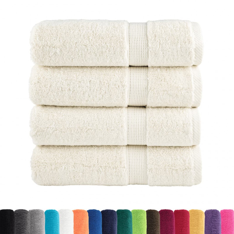 Ręczniki premium SOLUND, 4 szt., kremowe, 50x100 cm, 600 g/cm²