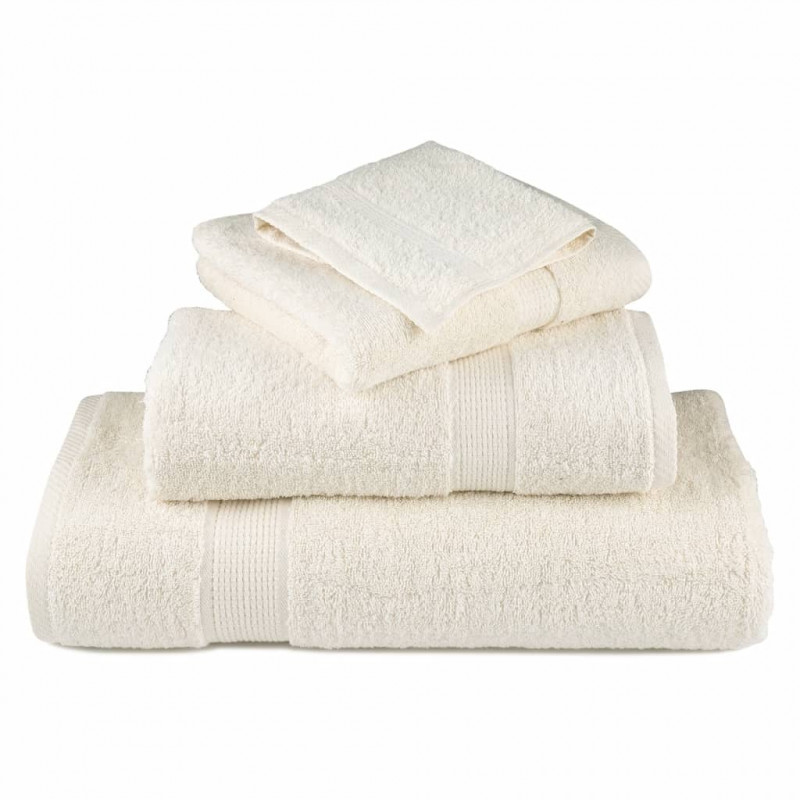Ręczniki premium SOLUND, 4 szt., kremowe, 50x100 cm, 600 g/cm²