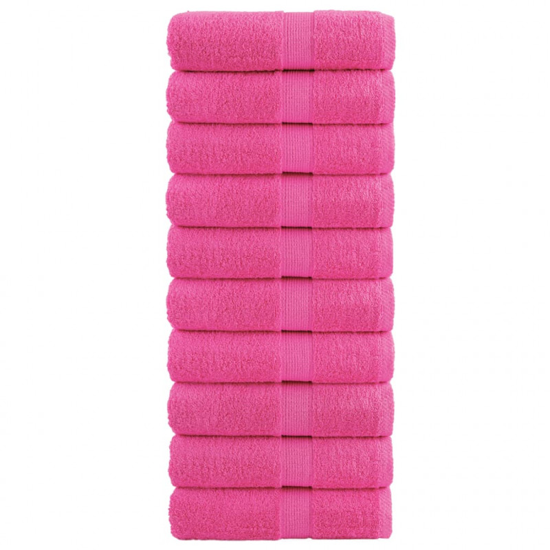 Ręczniczki premium SOLUND, 10 szt., różowe, 30x50 cm, 600 g/cm²