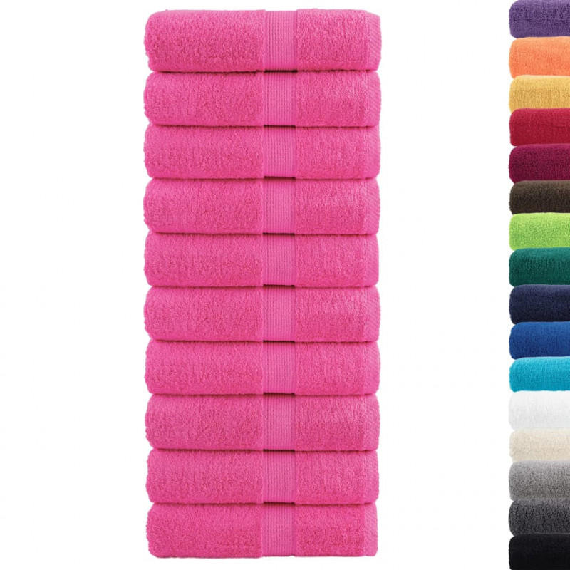 Ręczniczki premium SOLUND, 10 szt., różowe, 30x50 cm, 600 g/cm²