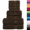 8-częściowy zestaw ręczników premium SOLUND, brązowy, 600 g/cm²