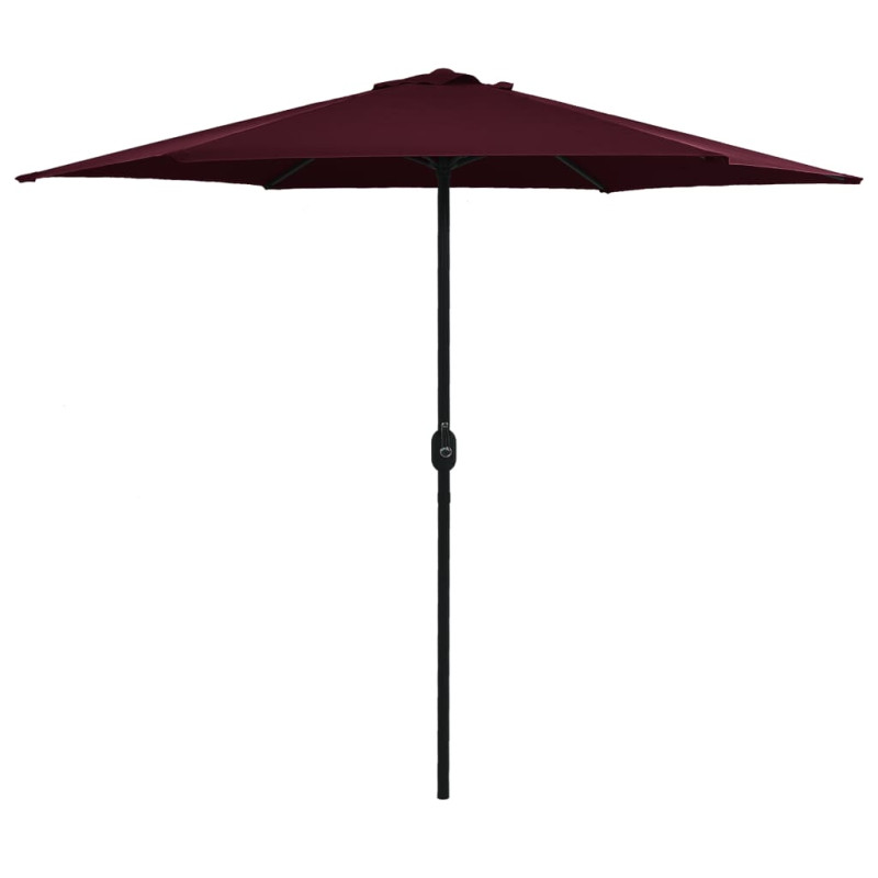 Parasol ogrodowy na aluminiowym słupku, 270x246 cm, bordowy