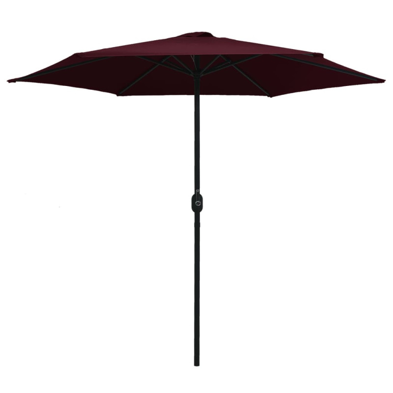 Parasol ogrodowy na aluminiowym słupku, 270x246 cm, bordowy