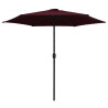 Parasol ogrodowy na aluminiowym słupku, 270x246 cm, bordowy