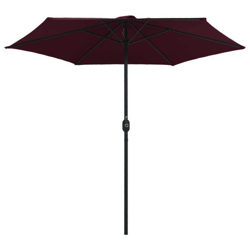Parasol ogrodowy na aluminiowym słupku, 270x246 cm, bordowy