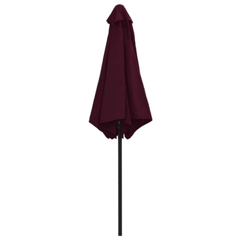 Parasol ogrodowy na aluminiowym słupku, 270x246 cm, bordowy