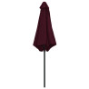 Parasol ogrodowy na aluminiowym słupku, 270x246 cm, bordowy