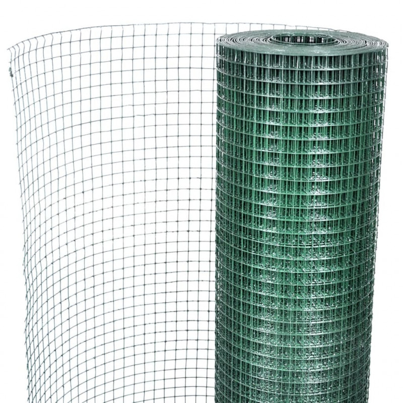 Ogrodzenie z siatki, galwanizowane, PVC, 10x1 m, zielone