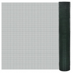 Ogrodzenie z siatki, galwanizowane, PVC, 10x1 m, zielone