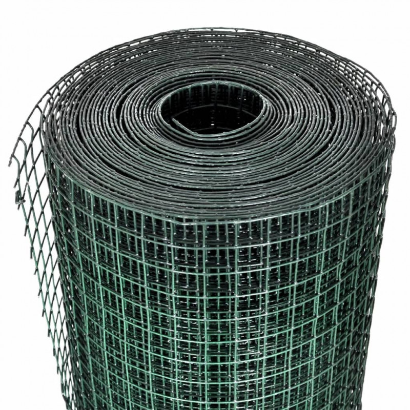 Ogrodzenie z siatki, galwanizowane, PVC, 10x1 m, zielone