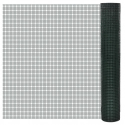 Ogrodzenie z siatki, galwanizowane, PVC, 10x1 m, zielone