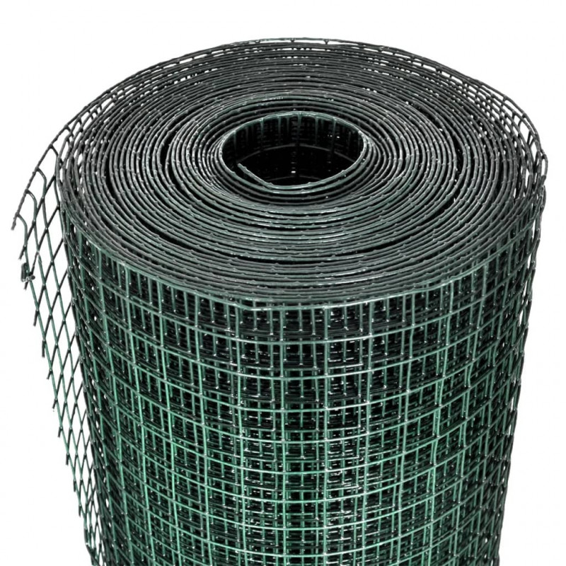 Ogrodzenie z siatki, galwanizowane, PVC, 10x1 m, zielone