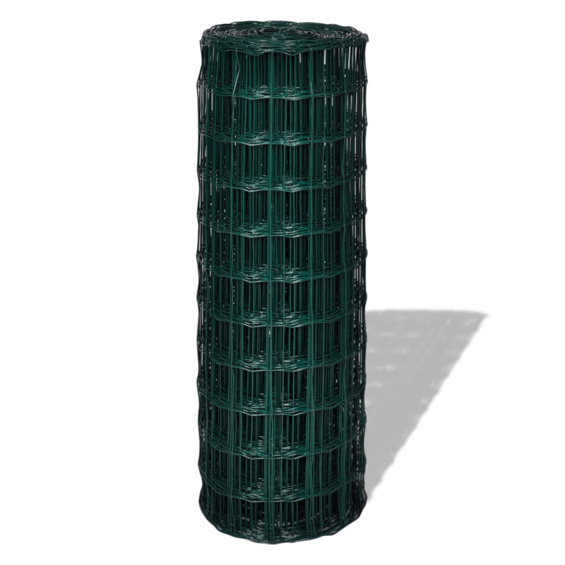 Ogrodzenie Euro Zielony 1000 x 180 cm Żelazo pokryte PVC