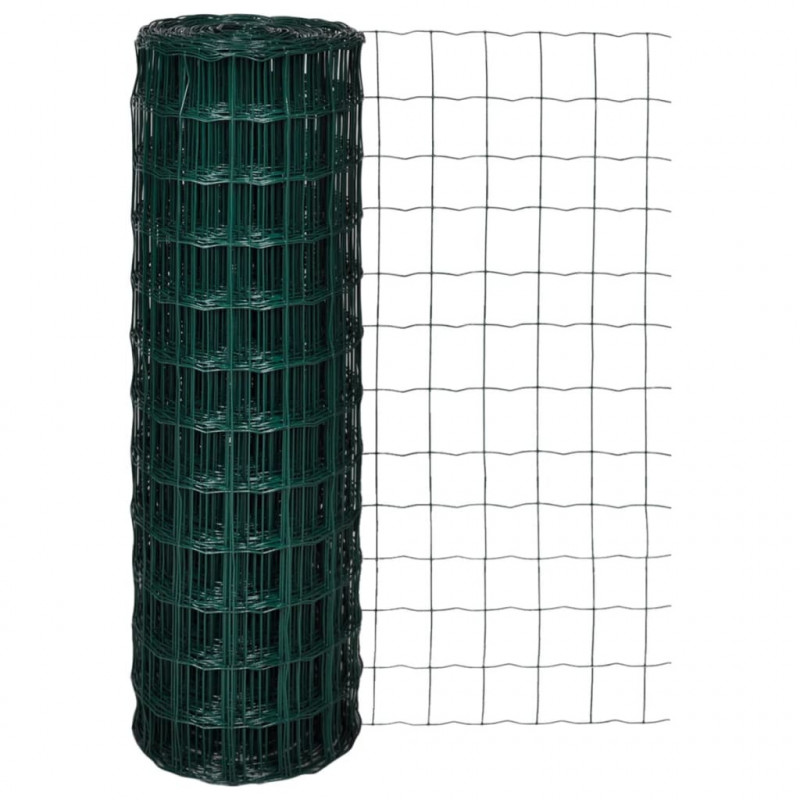 Euro ogrodzenie, stalowe, 25 x 1,2 m, zielone