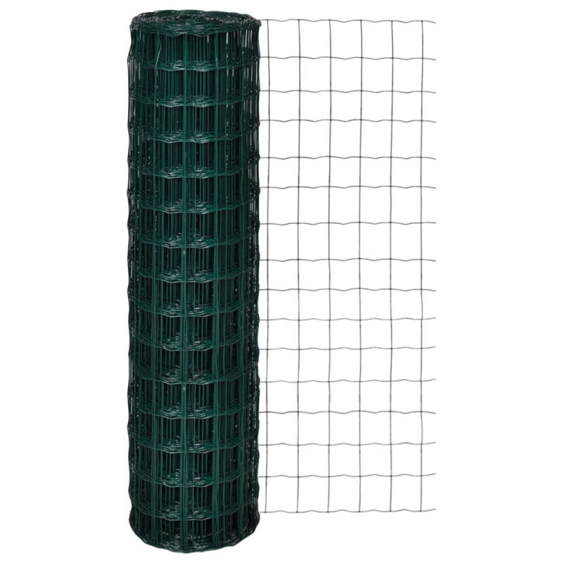 Euro ogrodzenie, stalowe, 25 x 1,5 m, zielone
