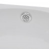 Ceramiczna umywalka z otworem przelewowym i na kran, biała
