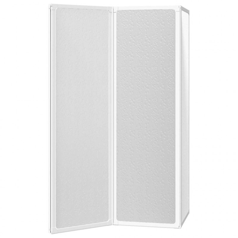Kabina prysznicowa ścienna, parawan 3 składane panele 141x132 cm