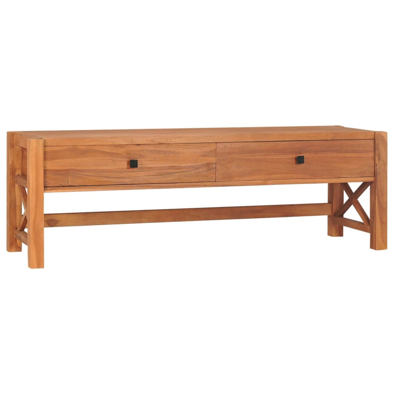 Szafka pod TV z szufladami, 120x40x45 cm, lite drewno tekowe