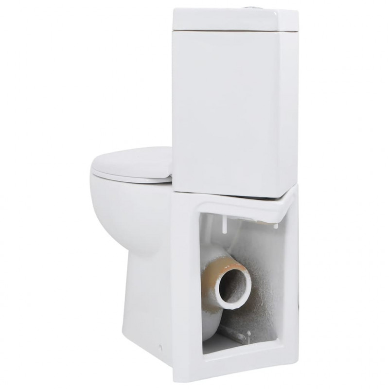 Ceramiczna muszla klozetowa, narożna, biała