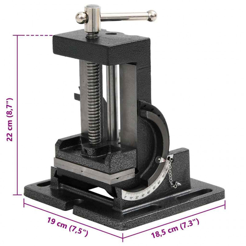 Imadło przechylne, ręczne, 110 mm