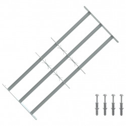 Krata na okno z regulacją, 3 metalowe pręty, 700-1050 mm