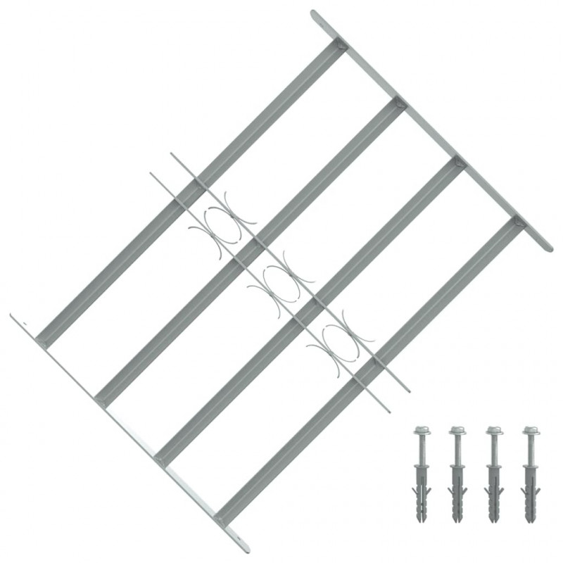 Krata bezpieczeństwa na okno z regulacją 500-650 mm 4 metalowe pręty