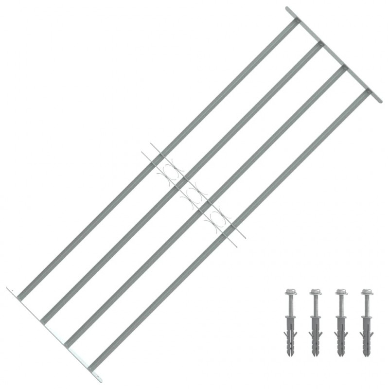 Krata na okno z regulacją, 4 metalowe pręty, 1000-1500 mm