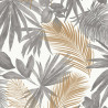 DUTCH WALLCOVERINGS Tapeta z motywem dzikiej palmy, beżowo-szara