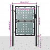 Czarna brama ogrodzeniowa jednoskrzydłowa 100x200 cm