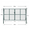 Brama ogrodzeniowa Double Door 300x150 cm, stal malowana proszkowo