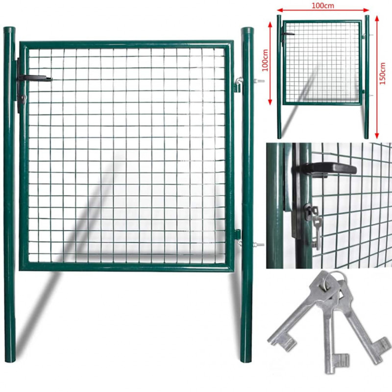 Brama ogrodzeniowa Single Door 100x100 cm, stal malowana proszkowo