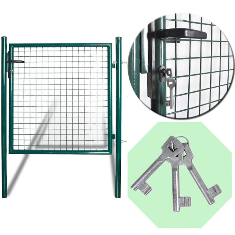 Brama ogrodzeniowa Single Door 100x100 cm, stal malowana proszkowo