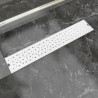 Kratka odpływowa, liniowa, 630x140 mm, kropki, stal nierdzewna