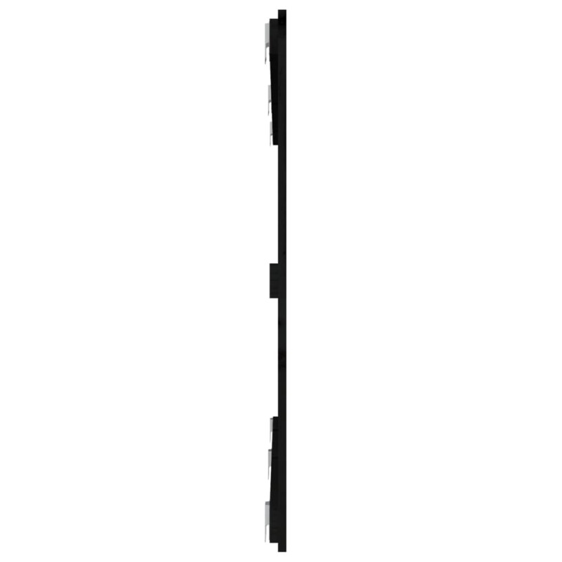 Wezgłowie łóżka, czarne, 159,5x3x90 cm, lite drewno sosnowe