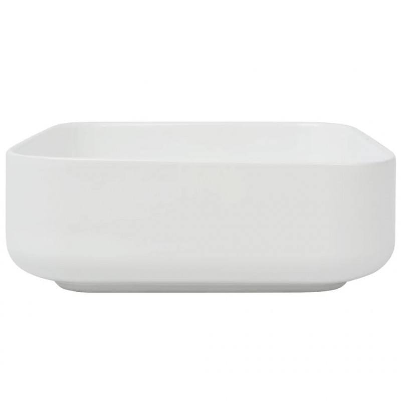 Umywalka ceramiczna kwadratowa 39x39x13,5 cm, biała
