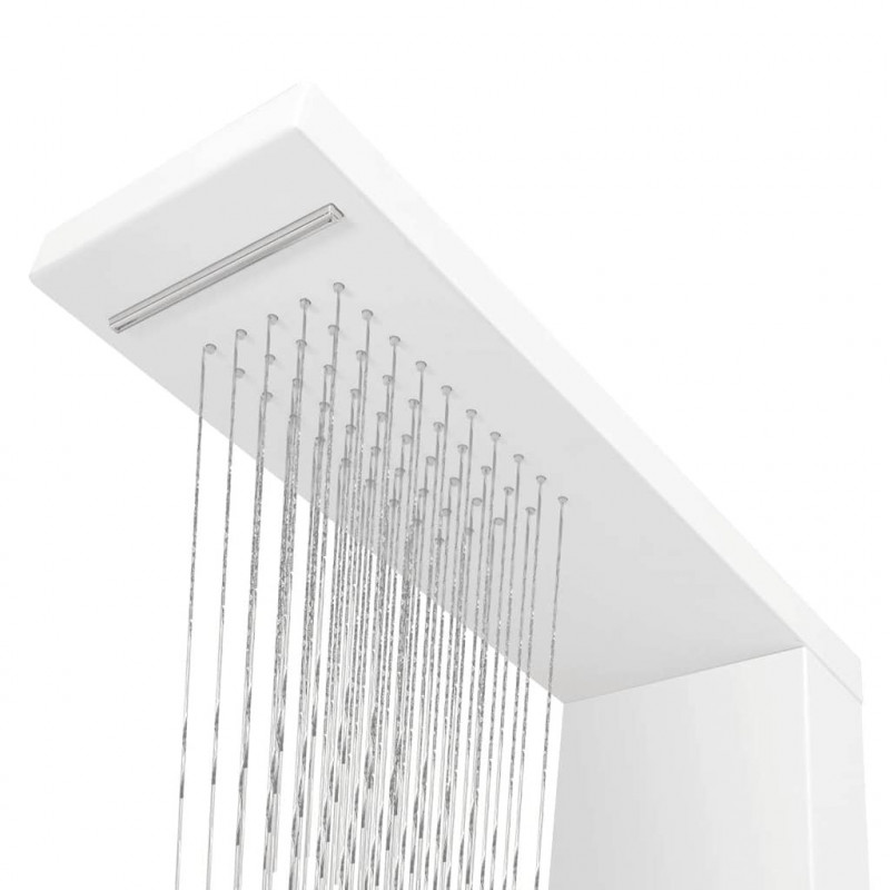 Panel prysznicowy, aluminiowy, matowy, biały